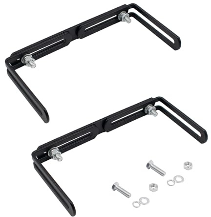2 Set Verstellbare Metallhalterung für CB/HAM Funkgeräte & Scanner, CB Radio Funkantennenmontage aus Stahl,Schwarz