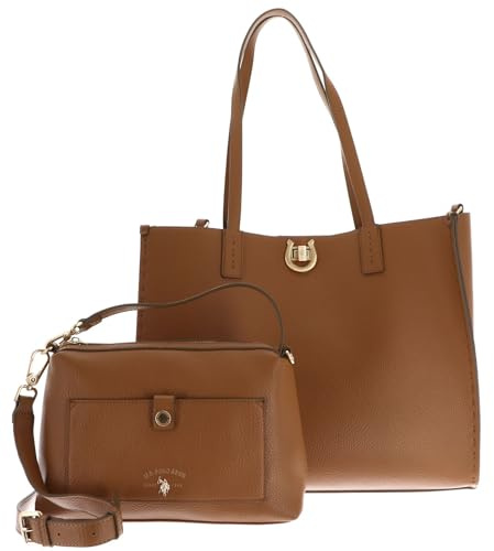 U.S. Polo Assn. Shopper Schultertasche Middleton Large Shopping Bag With Extra Bag Camel hellbraun