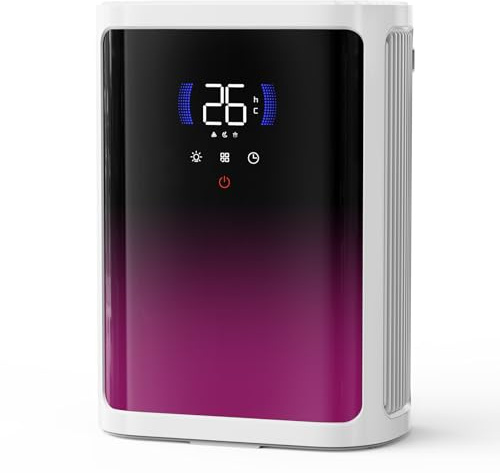 Dehumidifiers for Home, 3000ML Dehumidifiers for Drying Clothes with Ultra Quiet| Sleep Mode| 6/8/12H Timer & Full-Panel 7-Color Light, Dehumidifier for Bedroom, Basement, Garage, RV
