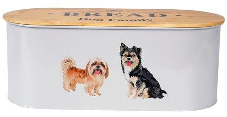 Bread Bin For Kitchen Counter, Airtight Metal Bread Storage (MT-DOG-BB) | Airtight Metal Bread Bin Keeps Loaves And Pastries Fresh With A Stylish Design Perfect For Kitchen Counters & Home Storage