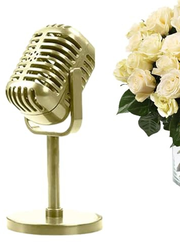 Micrófono de - ABS 16,5x8x8cm | Accesorios de micrófono retro con soporte