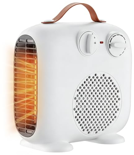 BioAura 2000W Portable Electric Heater, Silent Dual Control with 3 Modes, Space Heater for Home Office Desk Bedroom