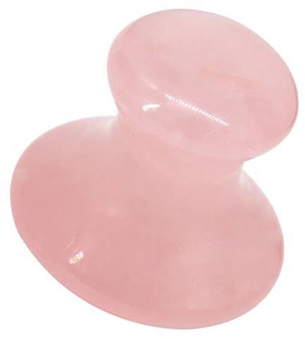 BETOOKY Kristall Gua Sha Massagewerkzeug aus Rosenquarz in Pilzform zur Faltenreduktion und Hautaufhellung für Zuhause und Unterwegs mit Effektiver Druckanwendung
