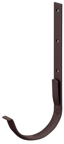 INEFA Dachrinnenhalter halbrund, Stahl NW150 / 150mm, Dunkelbraun Rinnenhalter, Dachrinnenzubehör, einfache Steckmontage, Made in Germany