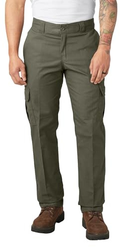 Dickies Mechanical Stretch Cargo Pant Regular, Pantaloni Uomo, Muschio, 34W / 32L