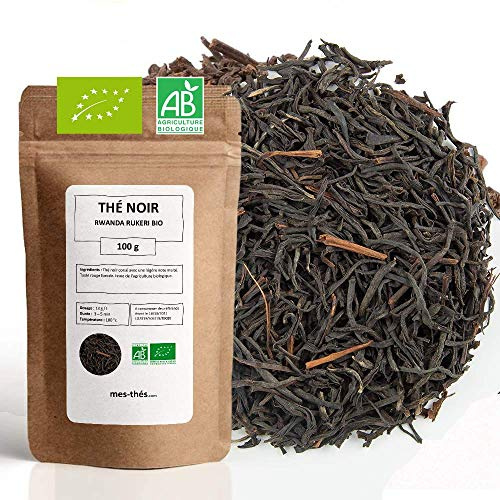 Thé Noir Bio Rwanda Rukeri - 100g (40 tasses) - Thé en vrac 100% Agriculture Biologique - Mes-Thés