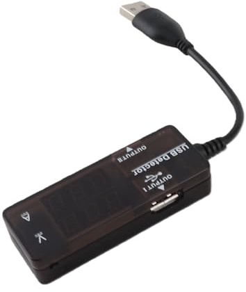 USB-Multimeter, YB26VA Dual Display USB-Detektor Voltmeter Amperemeter Spannung Strommessgerät Batteriekapazitätstester (Zweifarbig)