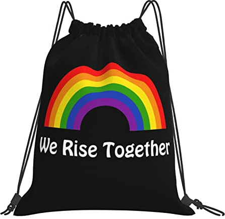 385 Rucksack Mit Kordelzug Pride Month LGBTQ Gay Pride Ally Sportbeutel wasserdichte Turnsack Erwachsene Gymnastikbeutel, Für Reisen, Schwimmen, Strand