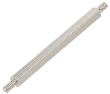 10X 413X50K Distanzmuffe mit Gewinde 50mm Außengew: M3 sechskant Messing DREMEC