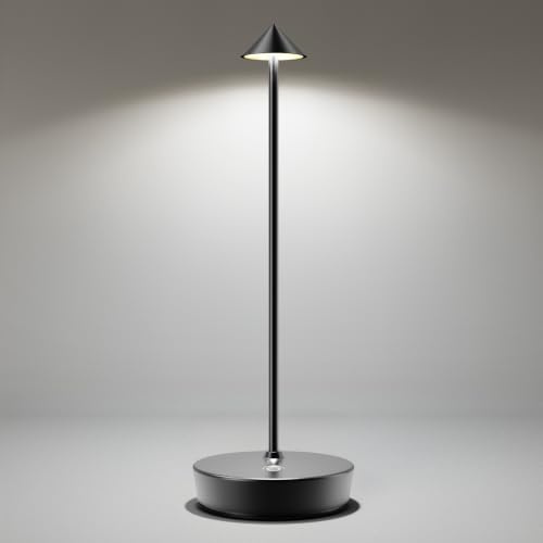 LED Kabellose Tischlampen Outdoor 60h Akku Aufladbar Wasserdicht, Black | 6000mah akku touch tragbar 3 farbe lichter dimmbar intelligenter speicher wasserdicht für draußen restaurant terrasse