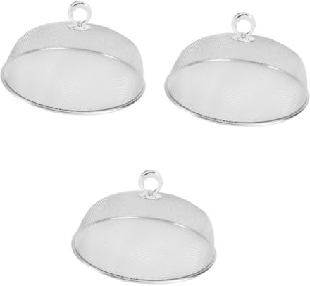 LIFKOME Cloche De Fruits Fromage Cloche à Fromage INOX Tente Alimentaire 3 Pièces Anti Fruits Les Repas