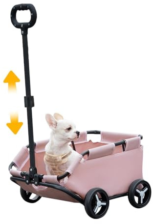 Hundebuggy, Pet Stroller Travel Hundebuggy Kinderwagen Hund Katze Hundewagen Bis 7 Kg Hundebuggy Pet Hunde Stroller Anhänger, Faltbarer Trägerwagenwagen Für Kleine Hunde Und Katzen 51 X 35 X 23 Cm