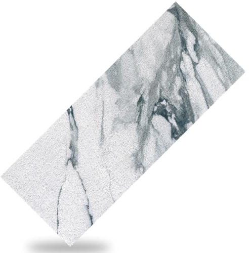 Tappetino per Vasca da Bagno Antiscivolo 40 x 100 cm: Morbido Tappeto Confortevole Antiscivolo per Bagno con Fori di Drenaggio, Tappeto da Bagno in PVC con Loofah per Massaggio per Vasca da Bagno