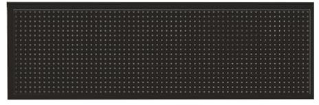 Panneau perforé d'organisateur mural, kit d'organisateur de panneau perforé en acier, kit combiné de panneau perforé, panneau perforé d'affichage mural for garage de bureau à domicile(Black,W46.8XL31.