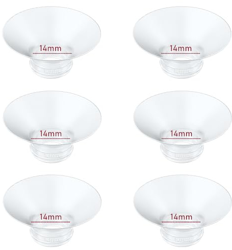 Flange Insert 14mm Compatible with Momcozy M5/M6/M9/Air1/W1/S12 pro/S9 pro/V1 pro/V2 pro Breast Pump Replacement Accessories, for Momcozy Flange Inserts Replacement Parts,6 Piece Set-14mm