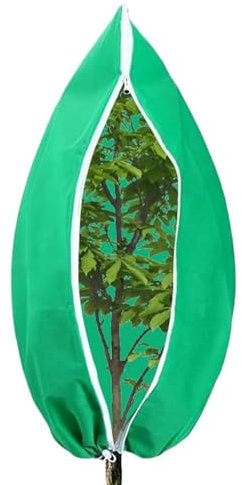 MFUPR Pflanzenvlies-Frostschutz: 200 x 180 cm, Wiederverwendbare Frostschutzhülle mit Kordelzug – ideal for Topfpflanzen und Sträucher im Winter(Green)