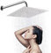 NCCHDZSW Pommeau de Douche Inox 12 Pouces Rotatif 360° Pomme de Douche Pommeau de Douche Carré Pomme de Douche au Plafond avec Support Carré en Acier Inoxydable 304 chrome 30 x 30 cm