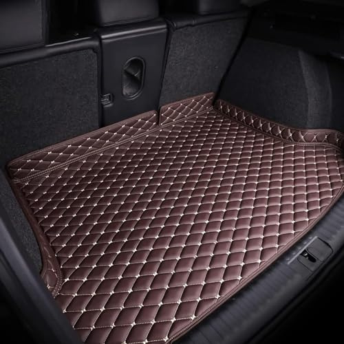 YZECEBNF Auto Leder Kofferraummatte Für BMW X1 iX1 U11 2022 2023 2024, Wasserdicht Kofferraumwanne Kofferraum Schutzmatte rutschfest Teppich Allwetterschutz Interieur ZubehöR, D/Coffee