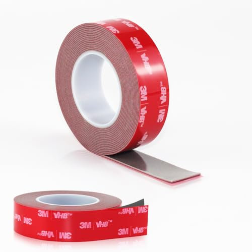 Qcdou Doppelseitiges Klebeband, Doppelseitiges Klebeband Extra Stark, Dünn, Wasserfest, Dicke 0.8mm, 20 mm x 3 m, Universelles Montageklebeband Klebestreifen für Home und Office(set2)