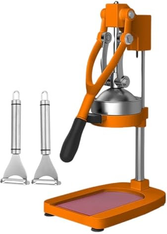Professionelle Zitruspresse, kommerzielle Saftpresse mit abnehmbarem Trichter, Handpresse, Orangensaftpresse, Entsafter aus Edelstahl