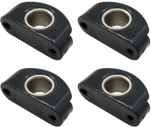 Vocdikficy Passacavo per Barche Marine Bullseyes in Nylon Nero 12 mm 1/2 Pollice Inserto in Acciaio Inossidabile, Puleggia per Barche, 4 Pezzi