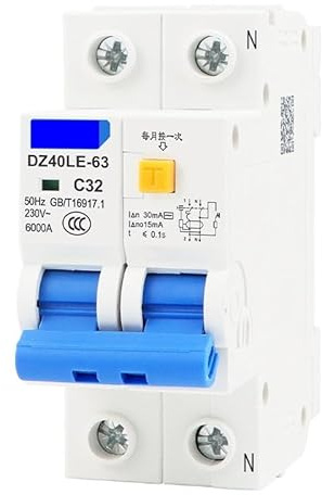 Interruptor automático de aire pequeño, Disyuntor de protección contra fugas 1P+N 16A-63A(63A)