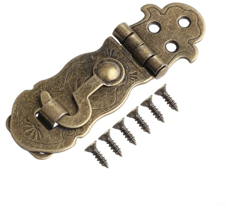 Pestillo de estilo retro único para muebles de madera, maletas y cajas con acabado en bronce