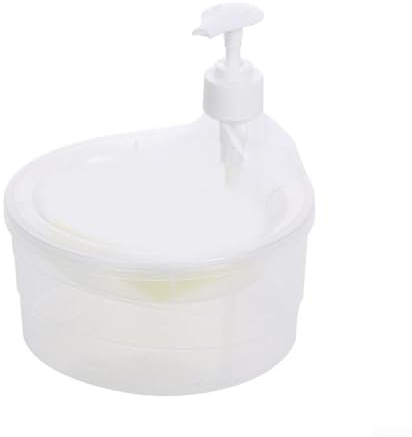 YJDOORPLAY Dispenser di sapone da cucina con pompa automatica, set per lavare i piatti, per casa, hotel, bagno, porta spugna, contenitore per sapone (trasparente)