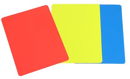 Oshhni Cartellini per arbitri di Calcio Cartellini per penalità arbitrali per Giochi Sportivi Kit per Ufficiali di Gioco in PVC Multifunzionale per