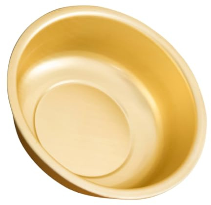 TOYANDONA Cuenco Metálico Amarillo de Aluminio de Cuenco Grande Tradicional Coreano para Lavar Verduras y Uso Doméstico Recipiente Resistente para Cocina y Lavado de Pies