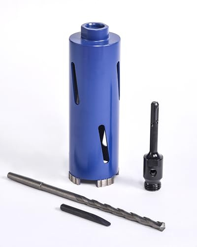 SDS PLUS Diamantbohrkrone 32-150 mm Bohraufsatz Set mit Adapter 200mm Länge Inklusive Bohrer (SDS PLUS Ø 50mm x L 200mm)