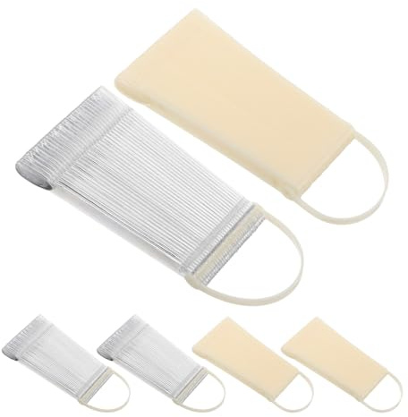 TOPPERFUN Lot de 6 sets de Présentoirs à Vernis à Ongles en Plastique 32 Bâtonnets Éventail Naturels et Transparents Accessoires pour Manucure Conseils pour Présenter les Ongles Outil