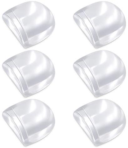 Auravale 6Stück Türstopper Boden Selbstklebend Transparent Silikon Bohrfrei | Silikon Selbstklebend Kleben Ohne und Wandschutz für Alle Hartböden Schlafzimmer Badezimmer alle glatten Böden Möbelschutz