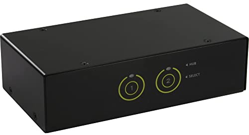 InLine 21703 Switch KVN, 2 Porte, USB 3 HDMI Audio, Hub USB 3.0, Kit Cavi Inclusi, Nero