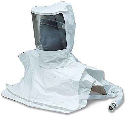 Allegro Industries 9912-HC Double Bib Maintenance Free Tyvek Hood CF SAR Assembly with Suspension and Air Temp Controller with Hansen Fitting, Standard