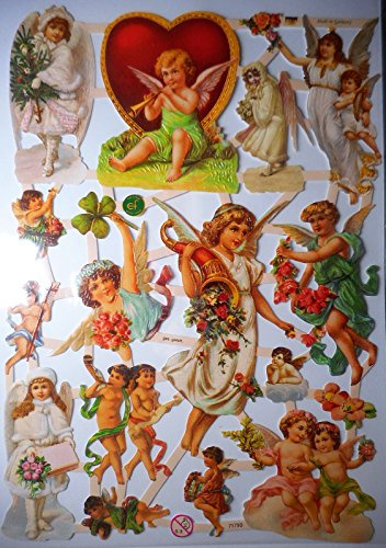 Glanzbilder Engel Liebe Glück EF 7179 Oblate Posiebilder Scrapbook Deko GWI 453