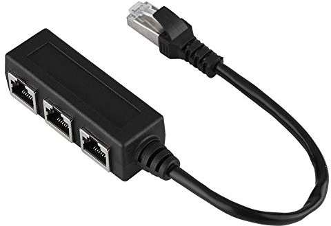 Estink RJ45 Splitter 1 auf 3 | Verteiler, 1 auf 3 Buchsen, Netzwerk