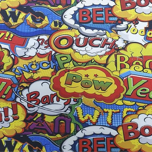 Tessuto al metro Twill Digitale made in Italy larghezza 140 cm per arredo casa, tende divani tappezzeria di pregio, stoffa elegante per progetti sartoriali e fai da te (172-Fumetto)