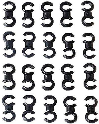 ANCLLO 20 pcs Rotating S-Hook Clips Hook Shift Cable Housing Fixing Holder Guide Cycling Bike Bicycle MTB Brake Gear Cable