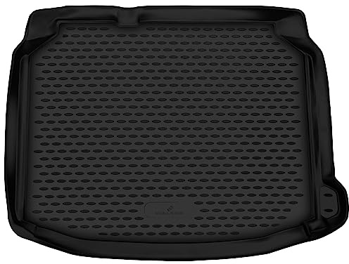 WALSER XTR Kofferraumwanne für Seat Leon Schrägheck (5F1) 5-Türer 2012-2020, 100% passgenaue Antirutschmatte Auto, Gummimatte Auto, Kofferraum Schutzmatte, Auto Gummimatten