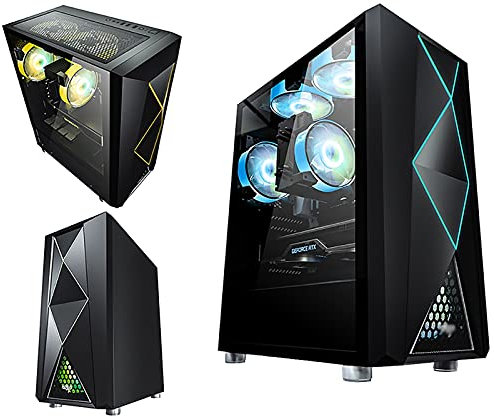 BBNB ATX Gaming Case - E - ATX PC Caja/ATX Caja De La Computadora- Torre Media - Vidrio Templado - Ventilador Y Agua Supporth