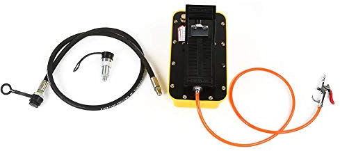EVTSCAN Neueste lufthydraulische Fußpumpe mit einem Druck von 700 psa (2,3 l, 10.000 psi) und Einer einfachwirkenden Pneumatik mit 3/8 NPT und Schlauch und Kupplung