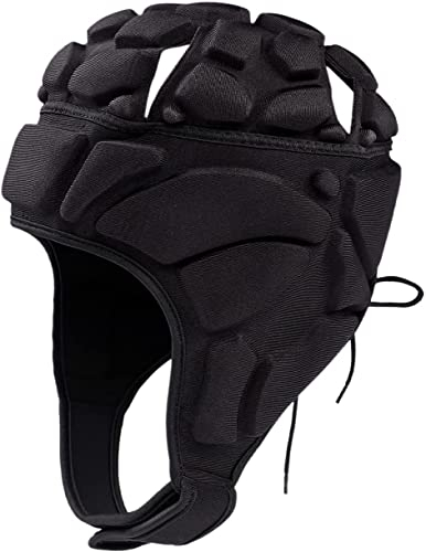 Rugby Helm Fußball Torwart Helm Tormann Torhüter Schutzhelm Verstellbarer Kopfschutz Fußballkopfschutz Kopfbedeckung Antikollisionskappe für Jugendliche Erwachsene