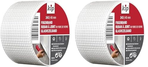 Kip Tape 243-03 - Cinta de sellado de fibra de vidrio para encolar juntas, 48 mm x 20 m (Paquete de 2)