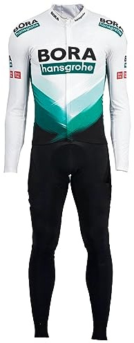 assocauicy Radtrikot Herren Langarm Set,Fahrradtrikot Herren Herbst Atmungsaktive Cycling Jersey Schnell,Fahrradhose mit 4D Sitzpolster