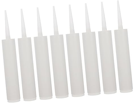 Leere Pvc Kartuschen 300ml, Weiß, 8 Stück zum Nachfüllen und Dosieren