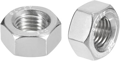 METALLIXITY Sechskantmuttern (M12x1,5mm) 10 Stück, 304 Edelstahl metrische Feingewinde Sechskantmuttern - für DIY Heimwerkerreparaturen, Maschinen, Silber