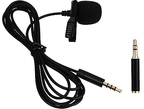 Toyvian Ansteckmikrofon Kondensator 1,5m Kabellänge Omnidirektionales Lavalier Mikrofon Für Vlog Interview Und Fernunterricht Mit Geräuschunterdrückung