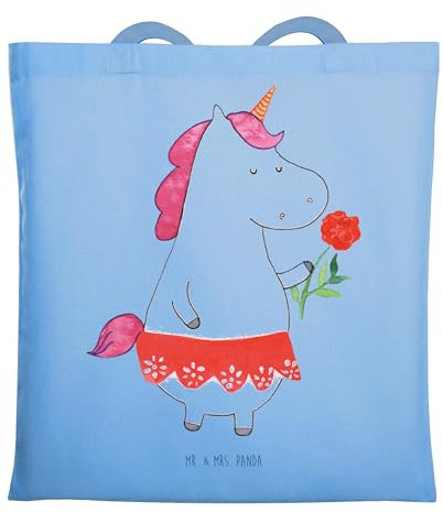Mr. & Mrs. Panda totebag Einhorn Dame - Geschenk, Tasche, Umhängetasche, Freundin, Frau, Shopper, Trennung, Tüte, Bachelorette, Unicorn, Einhörner, Laptoptasche, Strandtasche