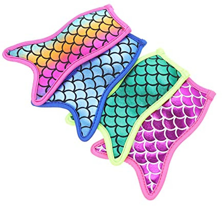 Mikinona 4stücke Eis Am Stiel-halter Aus Neopren Isolierende Eisstiel-hüllen in Meerjungfrauenform Schutzhüllen Für Eiskrem Am Stiel Und Joghurt-sticks Für Junge Mädchen Und Erwachsene